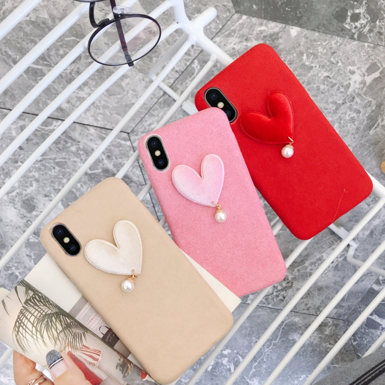 For iPhone X / XS Simple Love Pattern Protective Back Cover