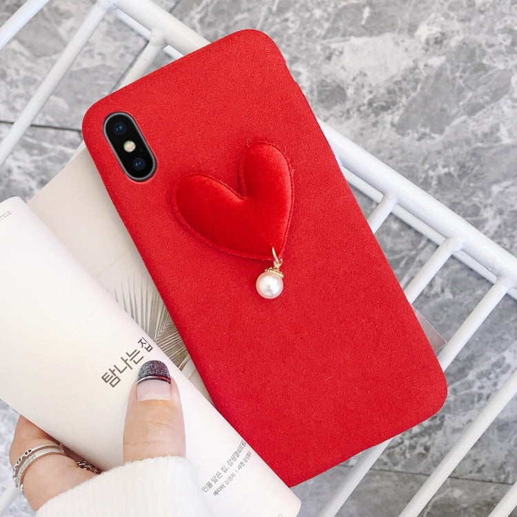 For iPhone X / XS Simple Love Pattern Protective Back Cover