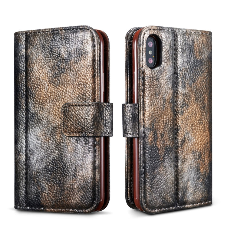 For iPhone X / XS Retro Literary Forest Series Horizontal Flip Leather Case with Holder & Card Slot & Wallet & Photo Frame