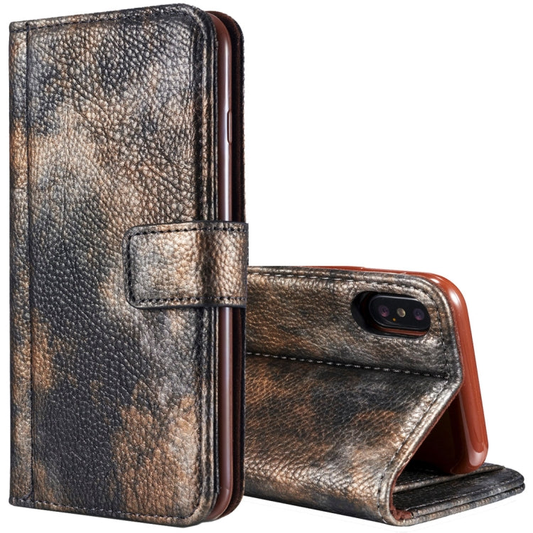 For iPhone X / XS Retro Literary Forest Series Horizontal Flip Leather Case with Holder & Card Slot & Wallet & Photo Frame