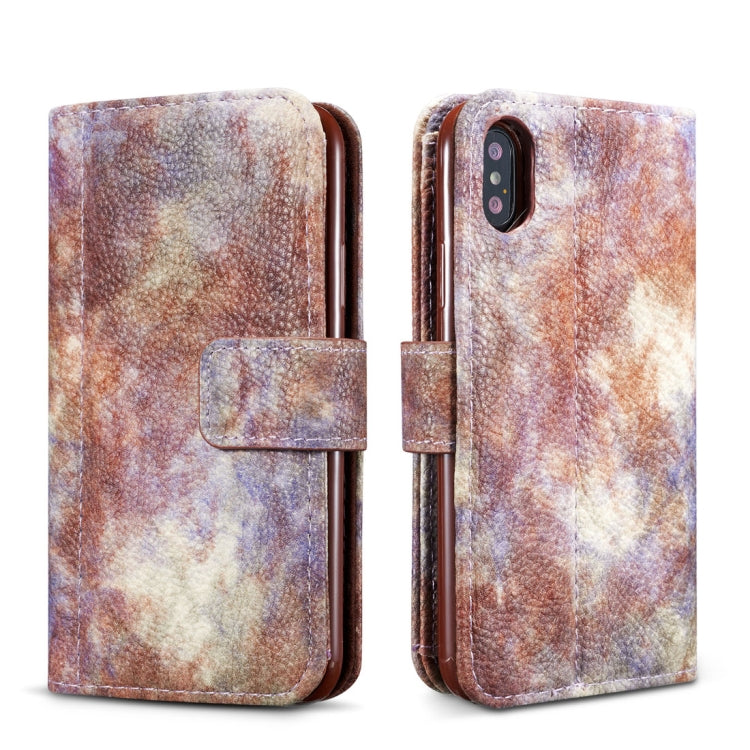For iPhone X / XS Retro Literary Forest Series Horizontal Flip Leather Case with Holder & Card Slot & Wallet & Photo Frame