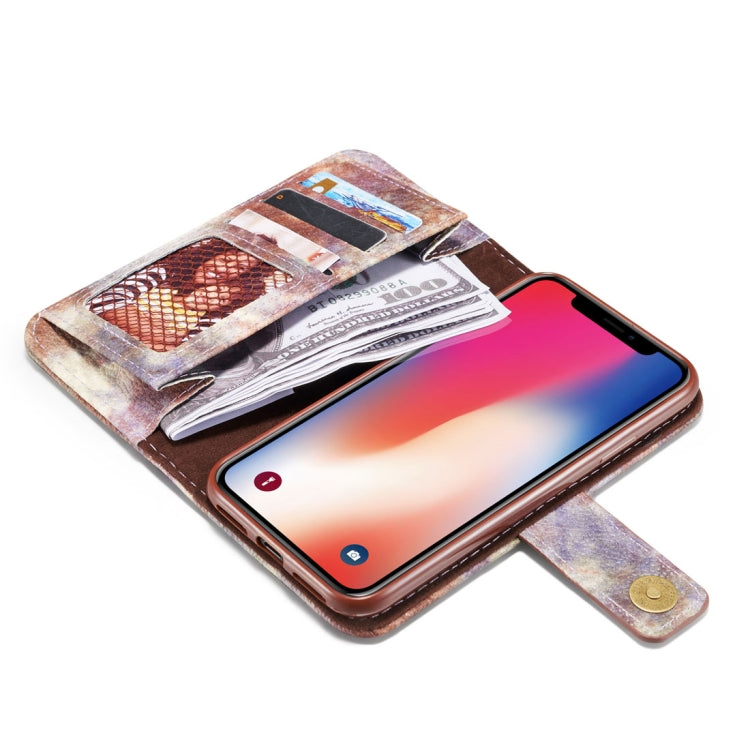 For iPhone X / XS Retro Literary Forest Series Horizontal Flip Leather Case with Holder & Card Slot & Wallet & Photo Frame