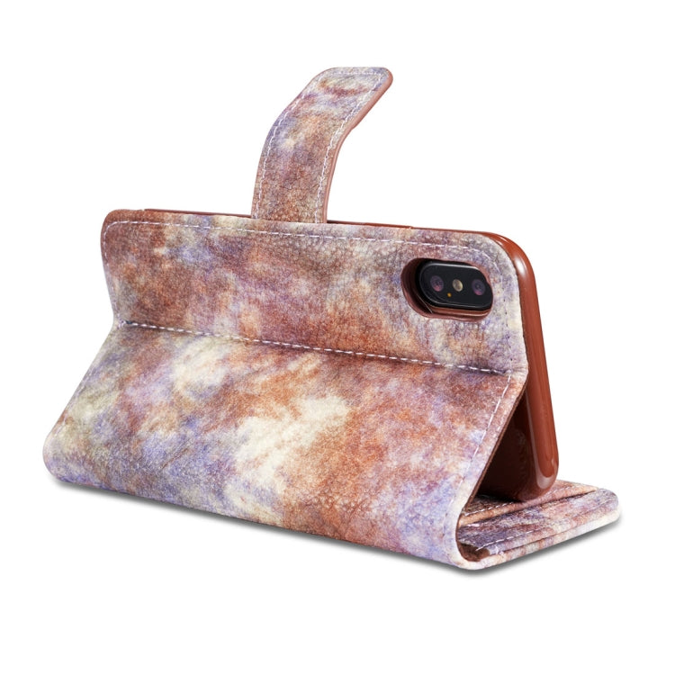 For iPhone X / XS Retro Literary Forest Series Horizontal Flip Leather Case with Holder & Card Slot & Wallet & Photo Frame