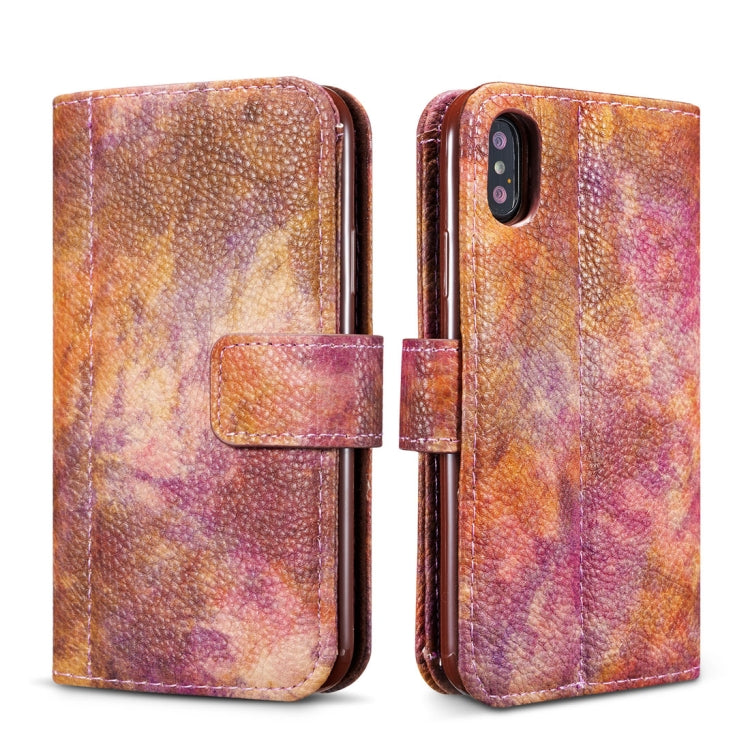 For iPhone X / XS Retro Literary Forest Series Horizontal Flip Leather Case with Holder & Card Slot & Wallet & Photo Frame