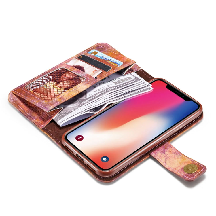For iPhone X / XS Retro Literary Forest Series Horizontal Flip Leather Case with Holder & Card Slot & Wallet & Photo Frame