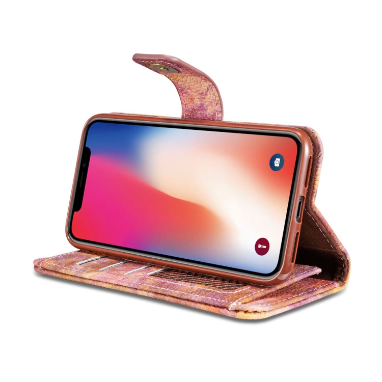 For iPhone X / XS Retro Literary Forest Series Horizontal Flip Leather Case with Holder & Card Slot & Wallet & Photo Frame