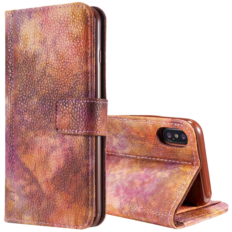 For iPhone X / XS Retro Literary Forest Series Horizontal Flip Leather Case with Holder & Card Slot & Wallet & Photo Frame