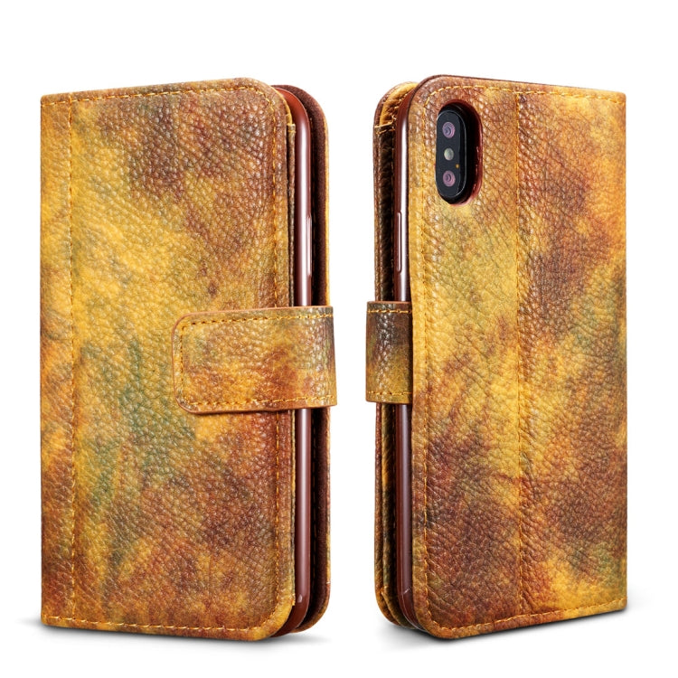 For iPhone X / XS Retro Literary Forest Series Horizontal Flip Leather Case with Holder & Card Slot & Wallet & Photo Frame