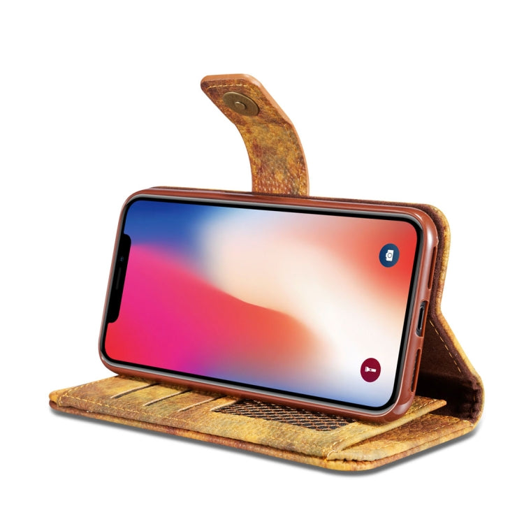 For iPhone X / XS Retro Literary Forest Series Horizontal Flip Leather Case with Holder & Card Slot & Wallet & Photo Frame