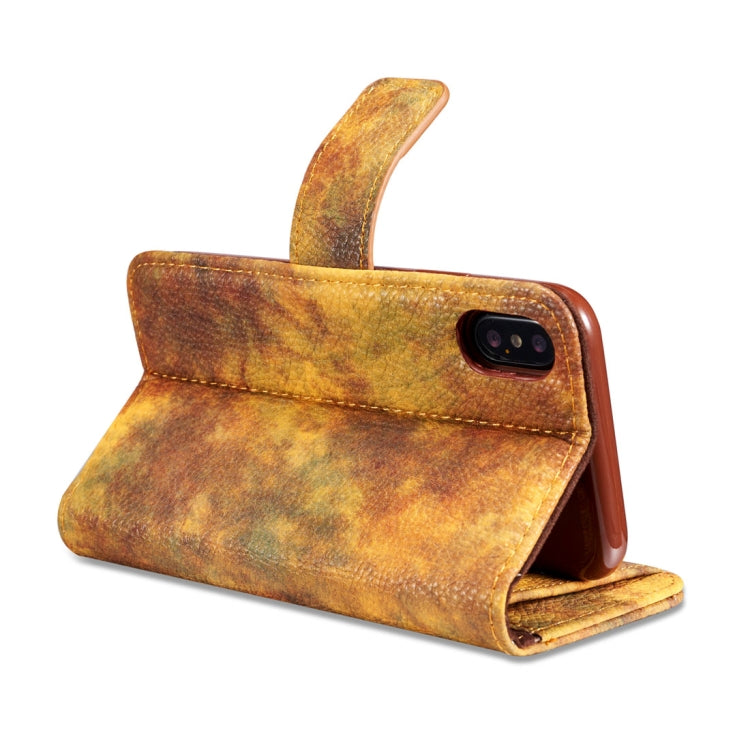 For iPhone X / XS Retro Literary Forest Series Horizontal Flip Leather Case with Holder & Card Slot & Wallet & Photo Frame