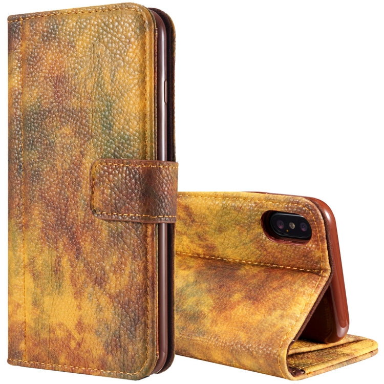 For iPhone X / XS Retro Literary Forest Series Horizontal Flip Leather Case with Holder & Card Slot & Wallet & Photo Frame