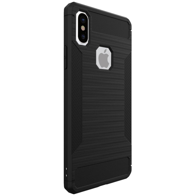 For iPhone X / XS Brushed Texture TPU Anti-slip Soft Protective Case
