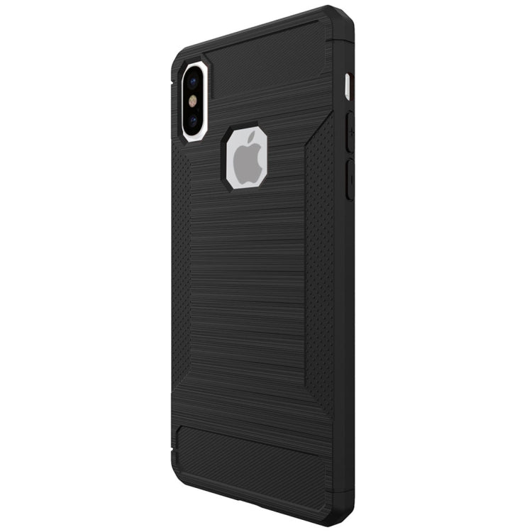 For iPhone X / XS Brushed Texture TPU Anti-slip Soft Protective Case