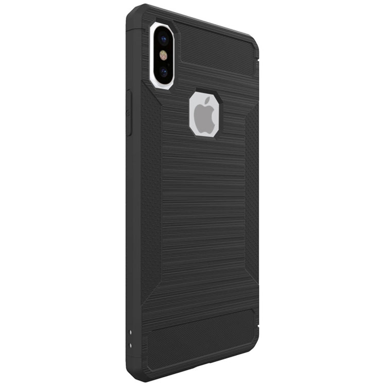 For iPhone X / XS Brushed Texture TPU Anti-slip Soft Protective Case