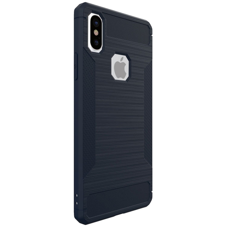 For iPhone X / XS Brushed Texture TPU Anti-slip Soft Protective Case