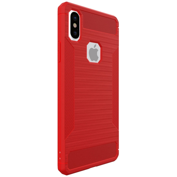 For iPhone X / XS Brushed Texture TPU Anti-slip Soft Protective Case