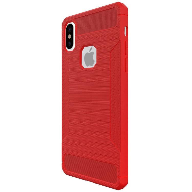 For iPhone X / XS Brushed Texture TPU Anti-slip Soft Protective Case