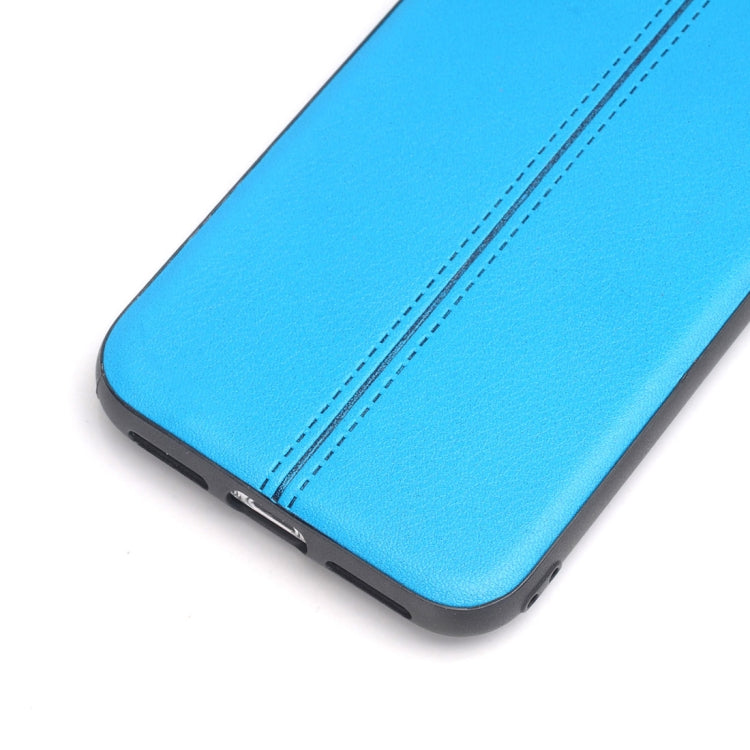 For iPhone X / XS Plain Weave Texture Leather Surface Protective Back Cover Case