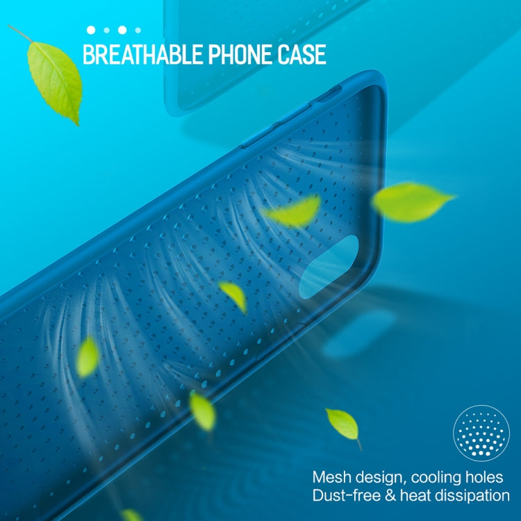For iPhone X / XS ROCK Mesh Style TPU Breathable Soft Protective Back Cover Case