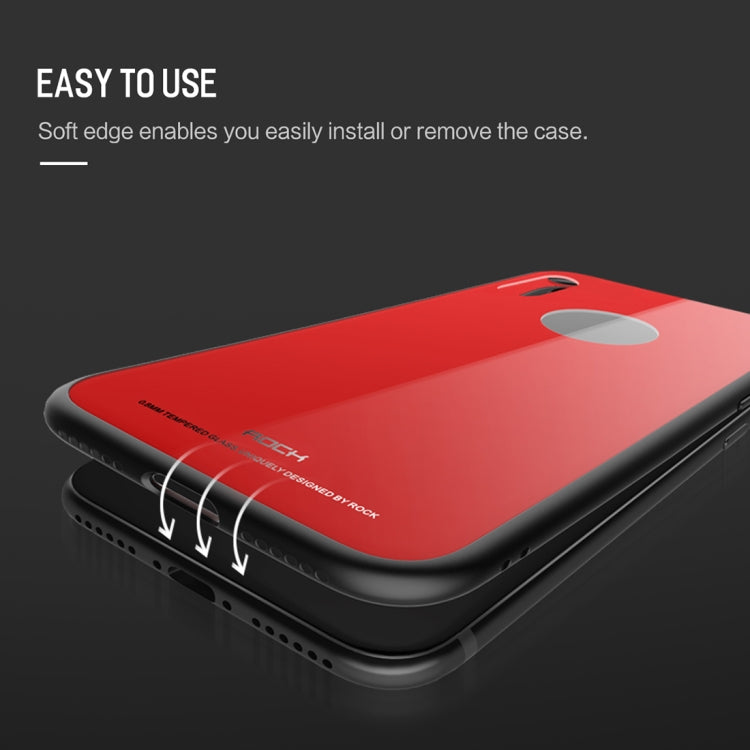 For iPhone X / XS ROCK Dropproof Tempered Glass Surface Protective Cover(Black)