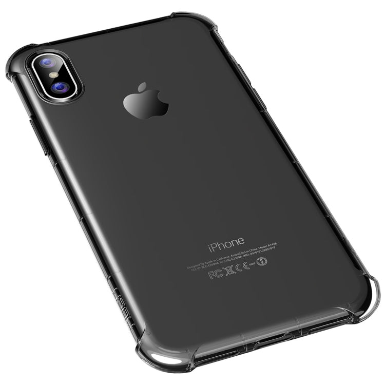 For iPhone X / XS ROCK Fence S Series Shockproof TPU Protection Case(Black)