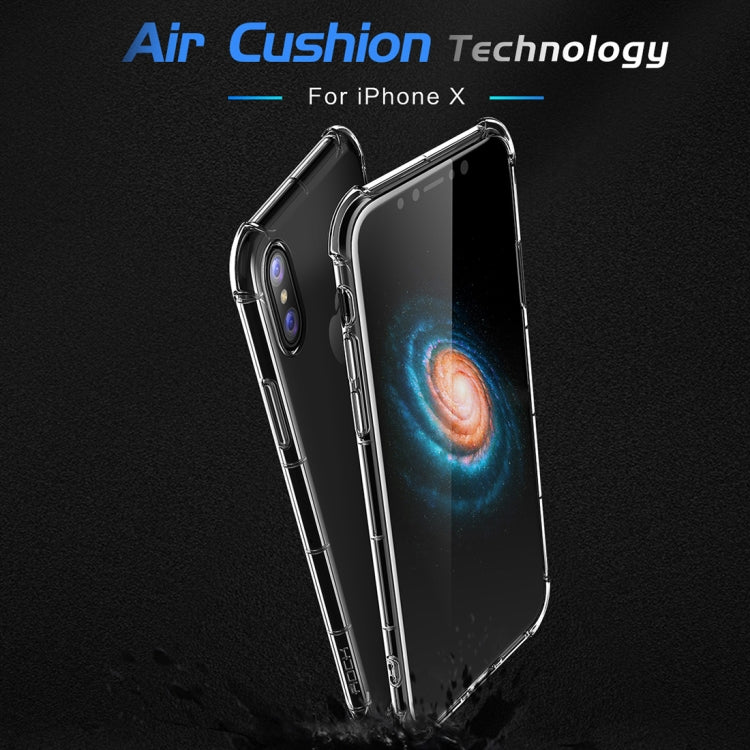For iPhone X / XS ROCK Fence S Series Shockproof TPU Protection Case(Black)