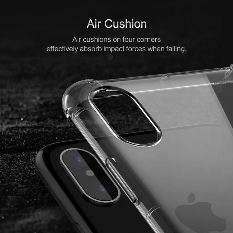 For iPhone X / XS ROCK Fence S Series Shockproof TPU Protection Case(Black)