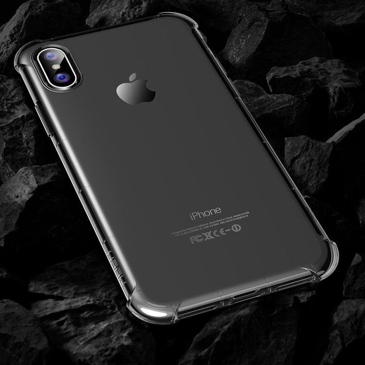For iPhone X / XS ROCK Fence S Series Shockproof TPU Protection Case(Black)