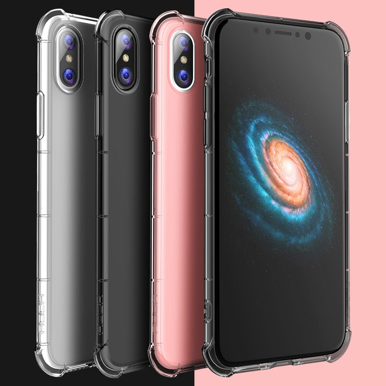 For iPhone X / XS ROCK Fence S Series Shockproof TPU Protection Case(Black)