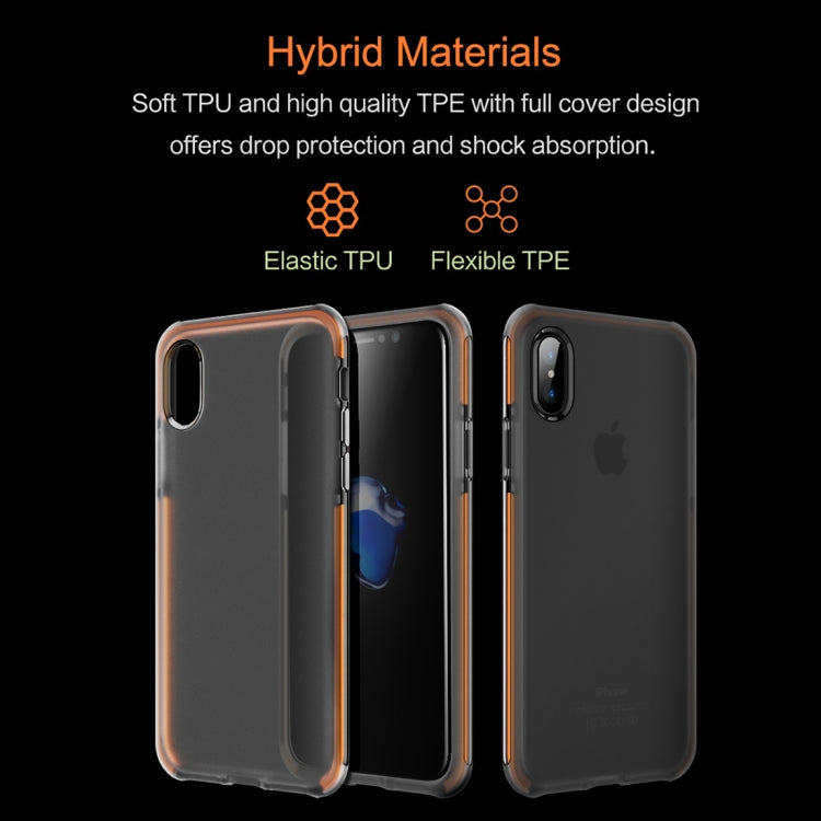 For iPhone X / XS ROCK Guard Series Protective TPE + TPU Soft Case Cover