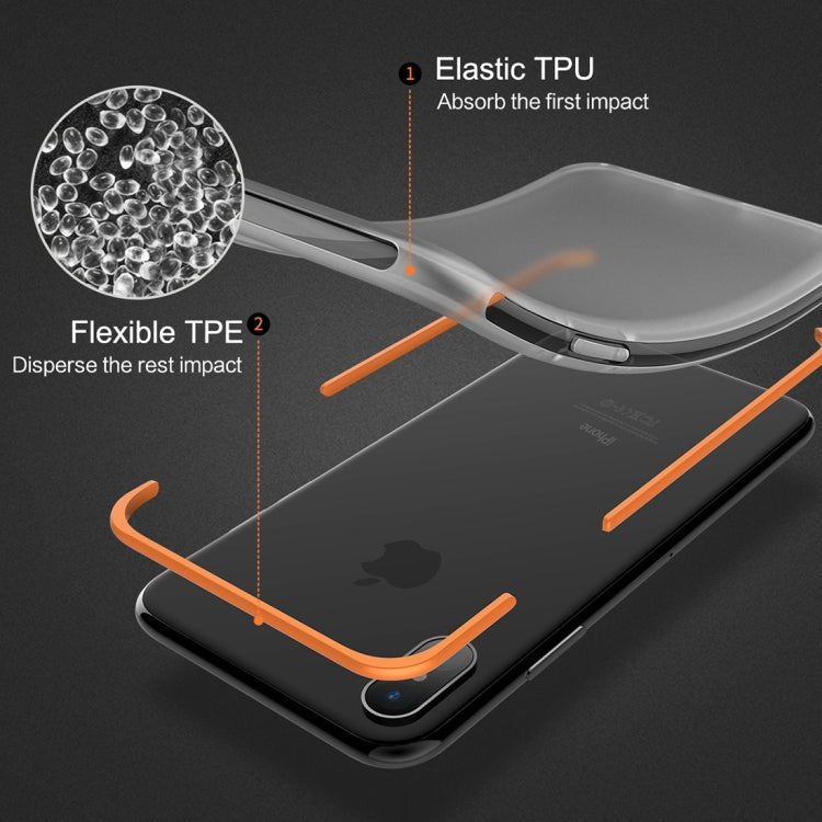 For iPhone X / XS ROCK Guard Series Protective TPE + TPU Soft Case Cover