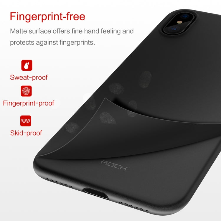 For iPhone X / XS ROCK Untra-thin Soft PP Frosted Protective Back Case