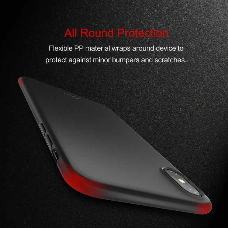 For iPhone X / XS ROCK Untra-thin Soft PP Frosted Protective Back Case