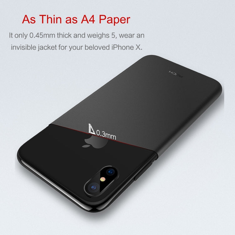 For iPhone X / XS ROCK Untra-thin Soft PP Frosted Protective Back Case