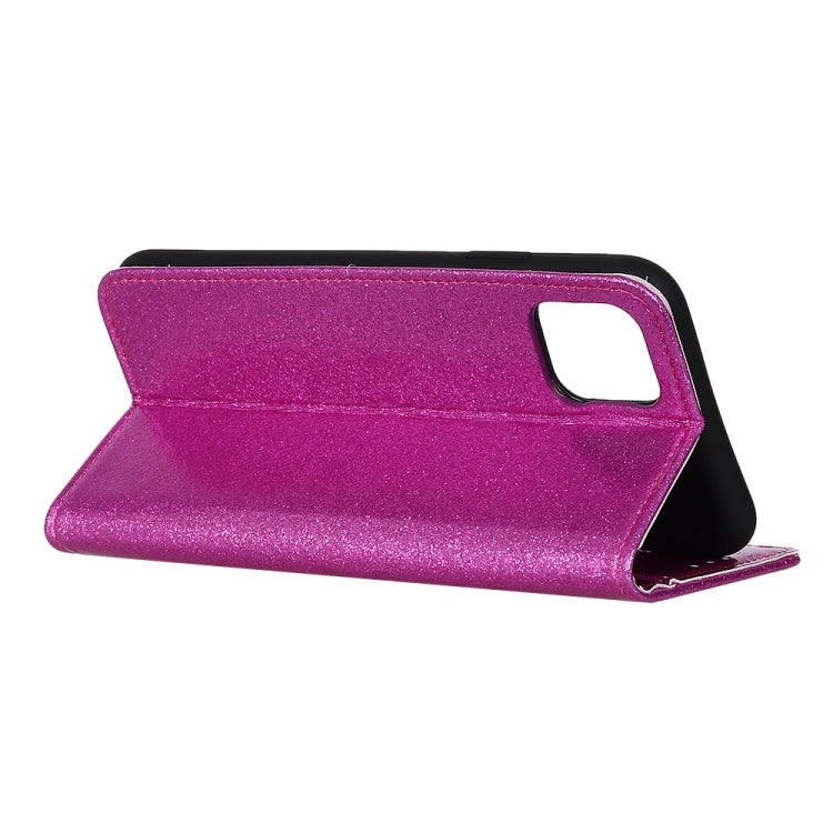 For iPhone 11 Pro Glitter Powder Waterproof Horizontal Flip Leather Case , with Card Slots & Holder