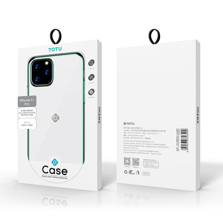 For iPhone 11 Pro TOTUDESIGN  Wind Series Shockproof Electroplating PC Protective Case (Green)