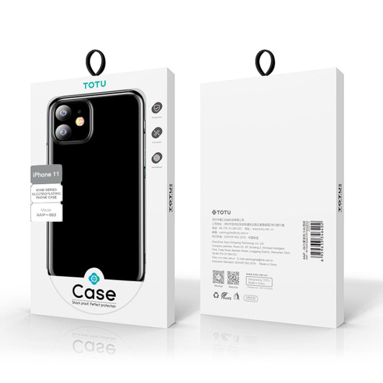 For iPhone 11 Pro For iPhone 11 TOTUDESIGN  Wind Series Shockproof Electroplating PC Protective Case
