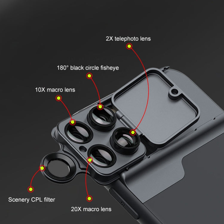 Mobile Phone Lens Wide Angle Fisheye Macro Telephoto CPL Phone Case for iPhone 11 Pro
