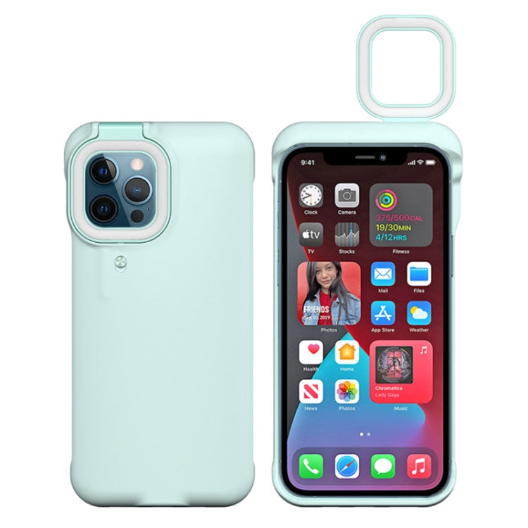 For iPhone 11 Pro Ring Flash Selfie Fill Light Protective Case