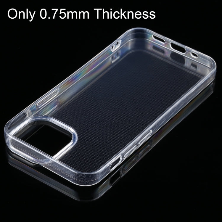 For iPhone 13 mini 0.75mm Ultra-thin Transparent TPU Soft Protective Case