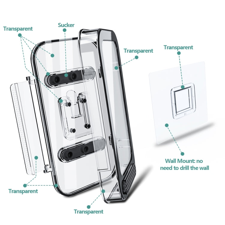For iPhone 11 Pro Bathroom Waterproof Phone Case for iPhone 12 / 11 / X / 8 / 7 Series, 5.5-7.0 inch Cellphones (Transparent)