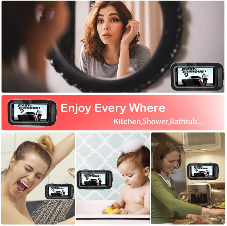 For iPhone 11 Pro Bathroom Waterproof Phone Case for iPhone 12 / 11 / X / 8 / 7 Series, 5.5-7.0 inch Cellphones (Transparent)