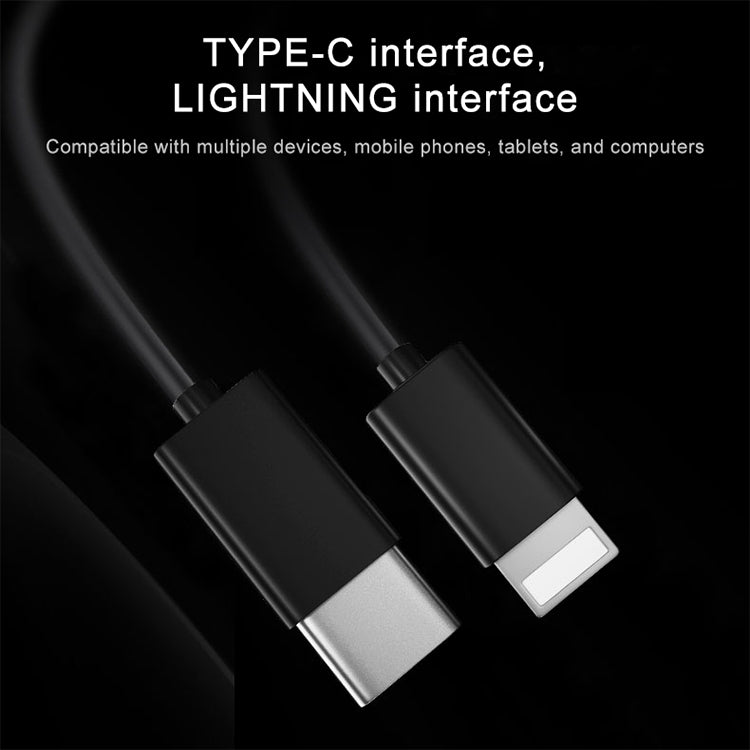 8 Pin Interface Wired Earphone Live Sound Card Headphone with Mic & Line Control (White)
