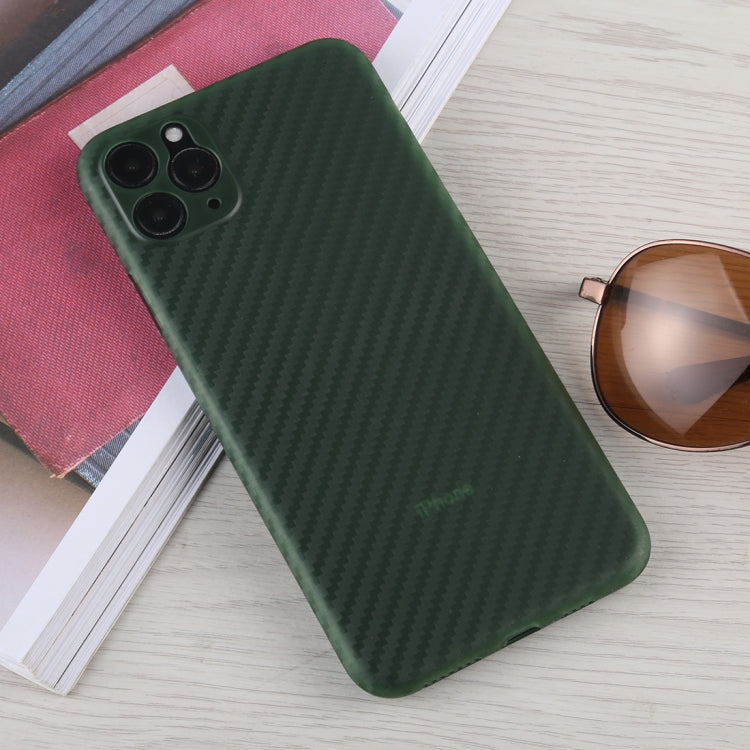 For iPhone 11 Pro Max Carbon Fiber Texture PP Protective Case
