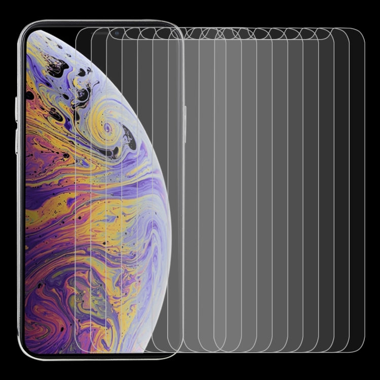 10 PCS 0.3mm 2.5D 9H Tempered Glass Film for iPhone 11 Pro Max / XS Max