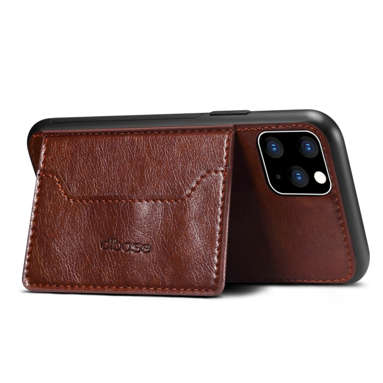For iPhone 11 Pro Max Dibase TPU + PC + PU Crazy Horse Texture Protective Case with Holder & Card Slots