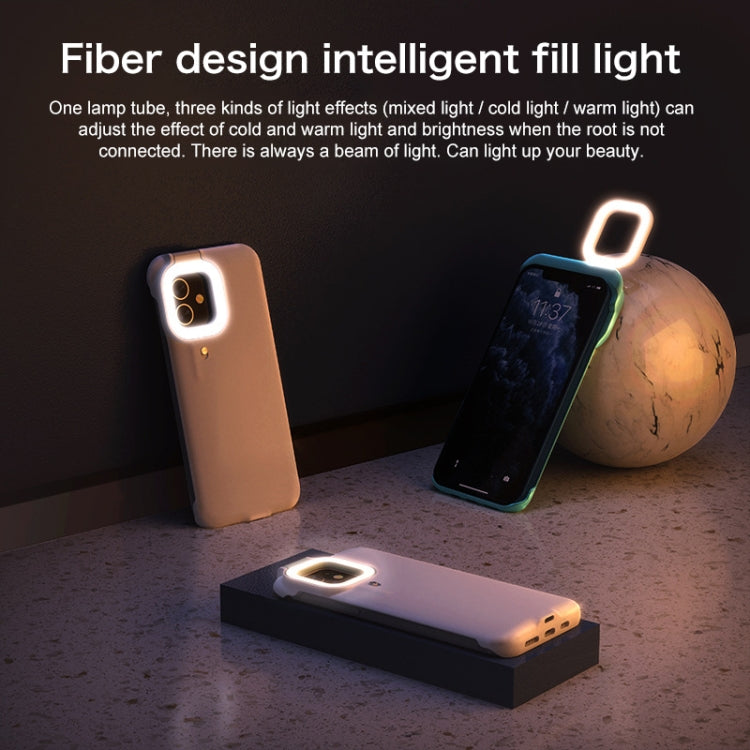 For iPhone 11 Pro Max Ring Flash Selfie Fill Light Protective Case