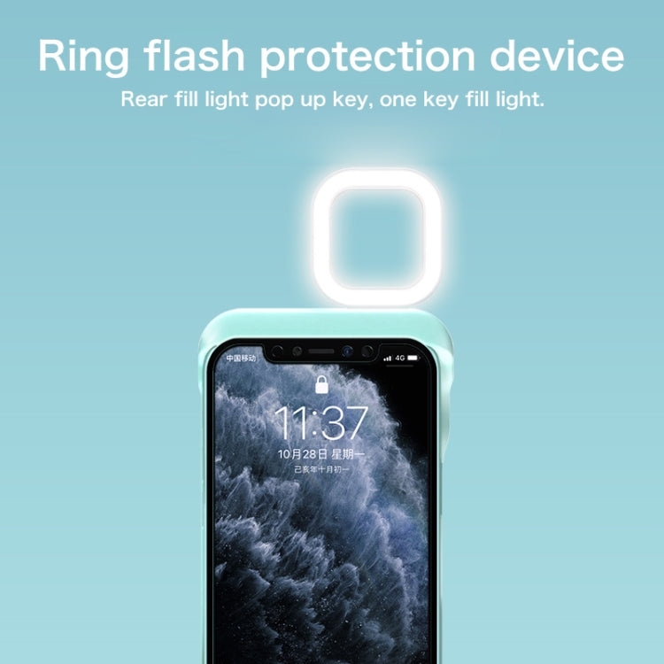 For iPhone 11 Pro Max Ring Flash Selfie Fill Light Protective Case