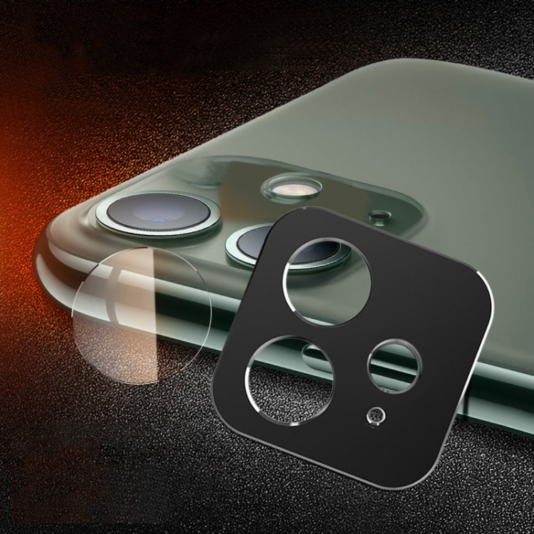 For iPhone 11 Rear Camera Lens Protection Ring Cover + Rear Camera Lens Protective Film Set