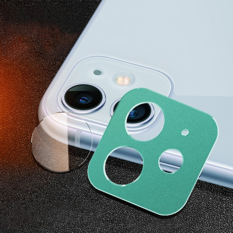 For iPhone 11 Rear Camera Lens Protection Ring Cover + Rear Camera Lens Protective Film Set